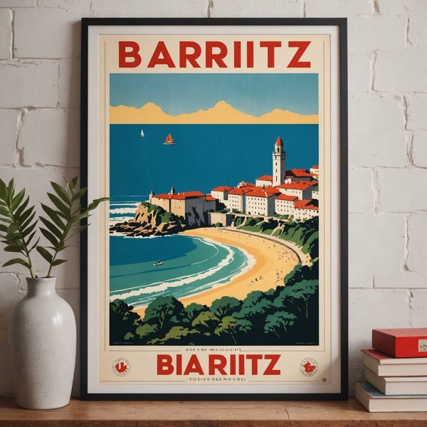Décoration Rétro : Comment une Affiche Vintage de Biarritz Apporte Élégance et Charme d'Antan à votre Intérieur